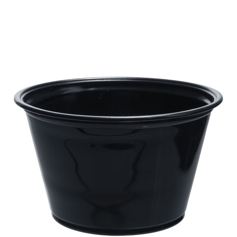 Conex Complements® CUP PLASTIC PORTION SOUFFLE BLACK 4 OZ