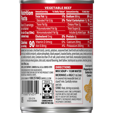 CAMP CAMPBELL VEGETABLE BEEF  48/10+Z