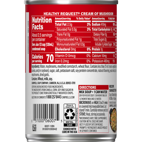 Campbell's® SOUP CREAM MUSHROOM CAN HEALTHY REQUEST