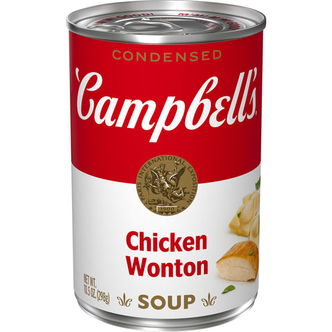 Campbells Condensed Chicken Won Ton Soup - 10.5 oz. can, 12 per case