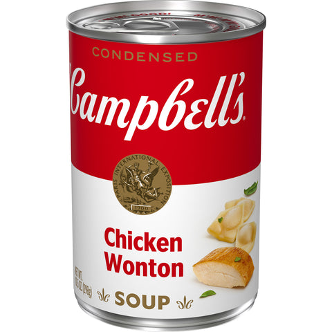 Campbells Condensed Chicken Won Ton Soup - 10.5 oz. can, 12 per case