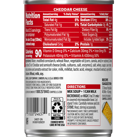 Campbell's® SOUP CHEDDAR CHEESE CONDENSED CAN