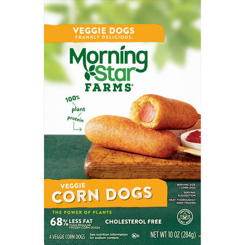 Morning Star Farms Meat Free Veggie Corn Dog, 10 Ounce -- 8 per case.