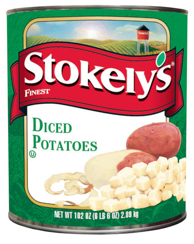 Stokelys Diced Potatoes - no. 10 can, 6 cans per case