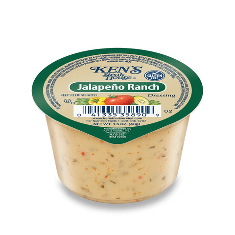 Ken's Foods DRESSING RANCH JALAPENO SINGLE SERVE CUP REFRIGERATED