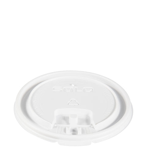 Lid White Liftback & Lock Tab For Paper Hot Cup 12-24 Oz