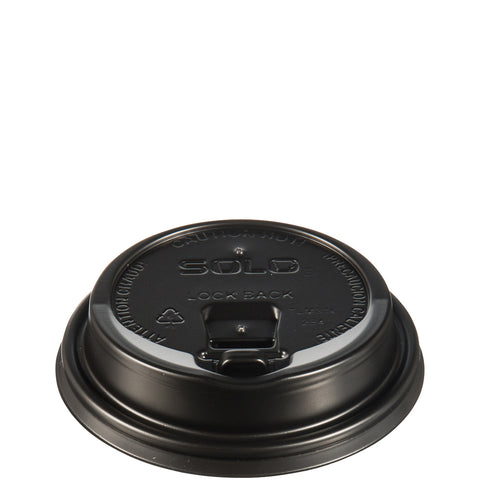 Solo® LID DOME TRAVELOCK™ BLACK RECLOSABLE W/ SIP HOLE