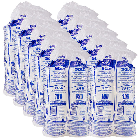 Lid Container Vented Plastic Clear 12 Oz