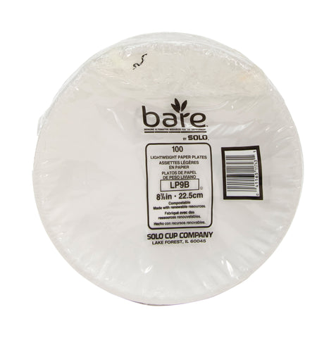 Solo® White PLATE PAPER LIGHT WEIGHT WHITE 9