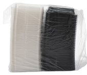 Creative Carryouts® CONTAINER PLASTIC 1 COMPARTMENT BLACK BASE W/ CLEAR LID HINGED