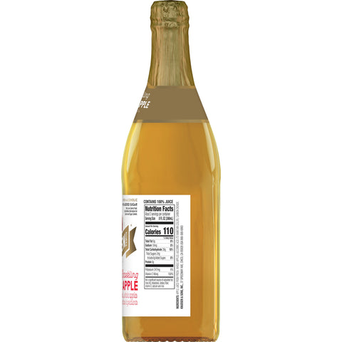 RW Knudsen JUICE APPLE CIDER CRISP 100% SPARKLING GLASS BOTTLE SHELF STABLE