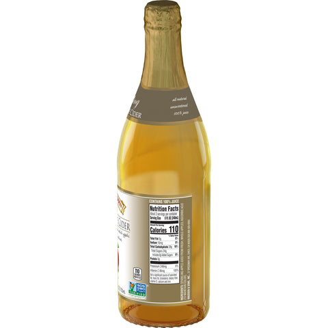 RW Knudsen JUICE APPLE CIDER CRISP 100% SPARKLING GLASS BOTTLE SHELF STABLE