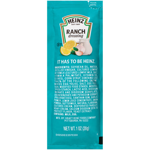Heinz® DRESSING RANCH SINGLE SERVE PACKET 534500
