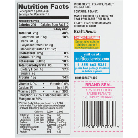 Planters PEANUT SALTED INDIVIDUAL