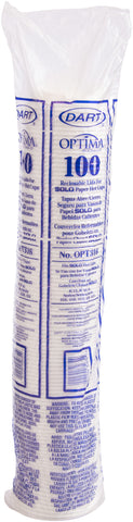 Solo Optima® LID DOME RECLOSABLE PAPER HOT CUP WHITE