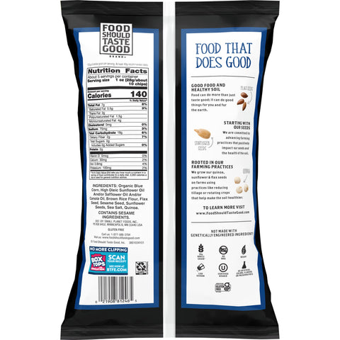 Food Should Taste Good Blue Corn Tortilla Chips, 5.5 Ounce -- 12 per case.