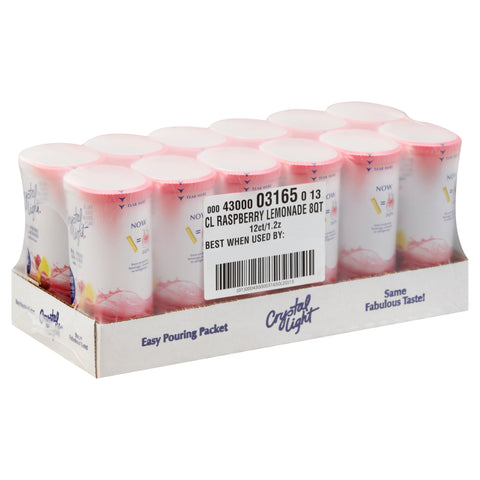 Crystal Light Raspberry Lemonade Drink Mix, 1.2 Ounce -- 12 per case.