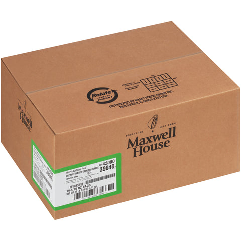 Maxwell House Decaffeinated Super High Yield Coffee - 8.75 oz. fractional pack, 19 packs per case