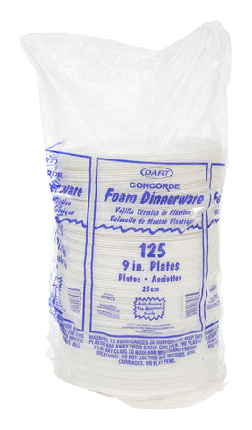 Plate Foam Non-laminated White 9