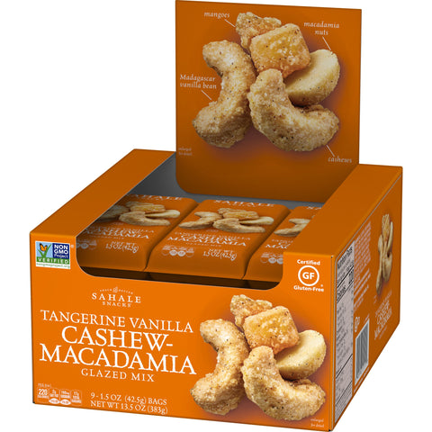 Sahale Tangerine Vanilla Cashew Macadamia Glazed Mix, 1.5 Ounce -- 108 per case.