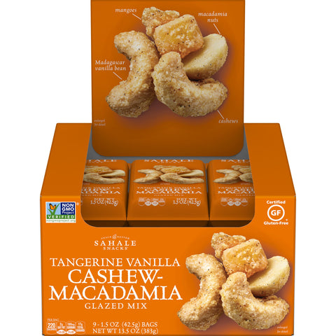 Sahale Tangerine Vanilla Cashew Macadamia Glazed Mix, 1.5 Ounce -- 108 per case.