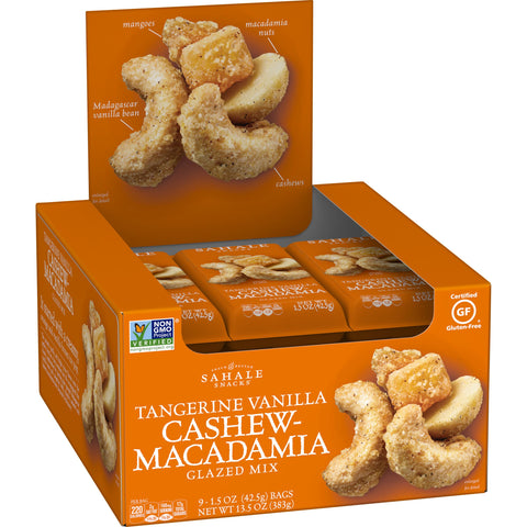 Sahale Tangerine Vanilla Cashew Macadamia Glazed Mix, 1.5 Ounce -- 108 per case.