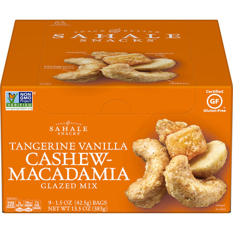 Sahale Tangerine Vanilla Cashew Macadamia Glazed Mix, 1.5 Ounce -- 108 per case.