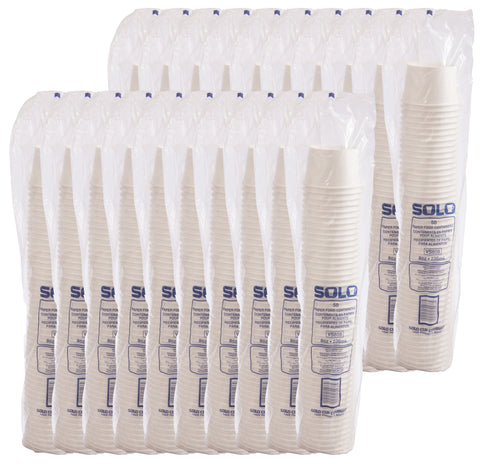 Solo White Double Sided Poly Paper Food Container, 2.4 inch -- 1000 per case