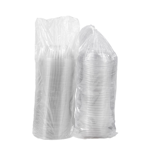 Bowl Plastic Clear With Dome Lid 32 Oz