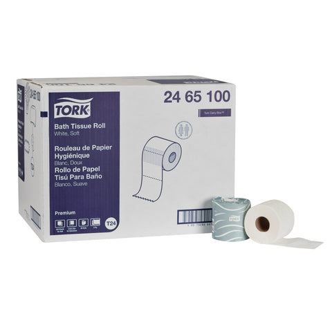 Tork White 2 Ply Premium Soft Bath Tissue Roll, 4 inch x 125 feet