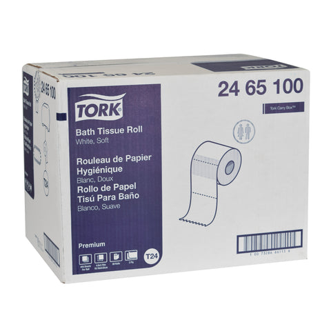 Tork White 2 Ply Premium Soft Bath Tissue Roll, 4 inch x 125 feet