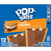 Pastry Pop Tart Smores Frosted 1.69 Oz Shelf Stable Twin Pack
