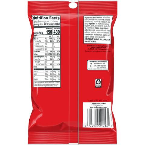 Cracker Cheez-it Original Baked Snack Cheese