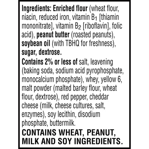 Keebler® CRACKER CHEESE & PEANUT BUTTER SANDWICH