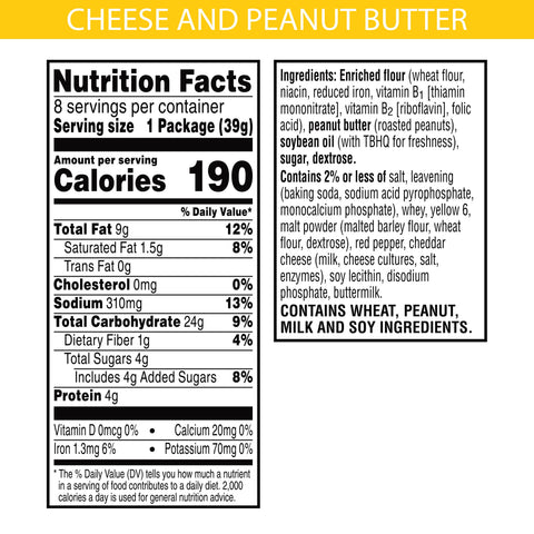 Keebler® CRACKER CHEESE & PEANUT BUTTER SANDWICH