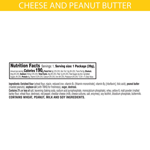 Keebler® CRACKER CHEESE & PEANUT BUTTER SANDWICH