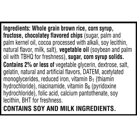 Snack Bar Rice Krispies Treats® Chocolatey Chip Made W/ Whole Grain