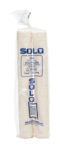 Solo® White CUP PAPER PORTION SOUFFLE WHITE .75 OZ