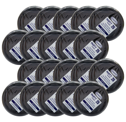 Dart Polystyrene Black Medium Weight Party Plate, 10 1/4 inch -- 500 per case