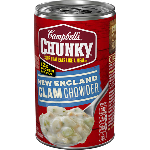 CHUNKY New England Clam Chowder - 18.8 oz. easy open can, 12 per case