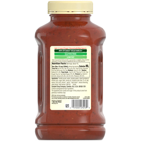 Prego Flavored with Meat Italian Sauce, 45 Ounce -- 6 per case