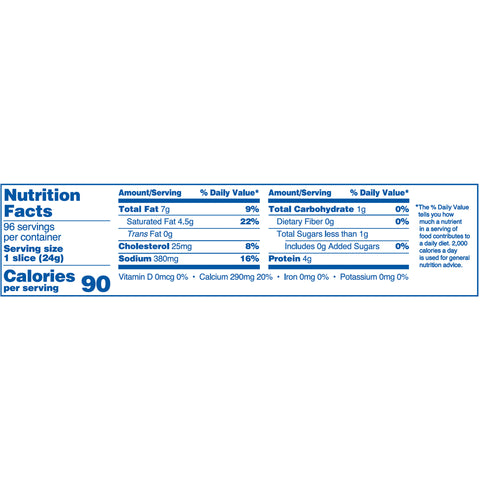 Cheese American Sliced 96 Ct