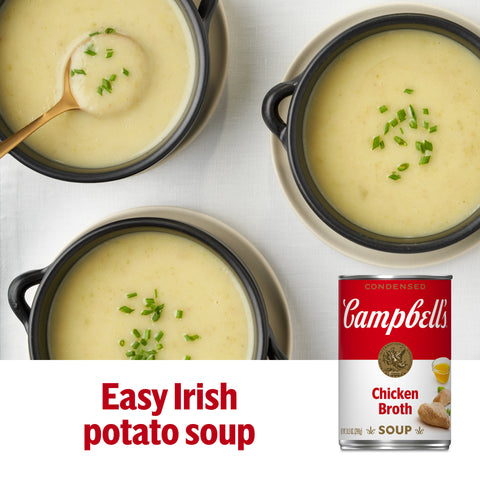 Campbells Condensed Chicken Broth - 10.5 oz. can, 12 per case