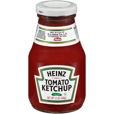 Heinz Ketchup, Wide Mouth Glass, 12 Ounce -- 24 per Case
