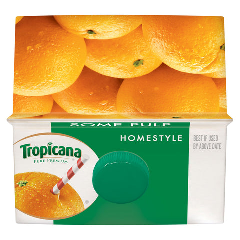Tropicana Pure Premium Homestyle 100 Percent Some Pulp Orange Juice, 59 fluid ounce -- 8 per case