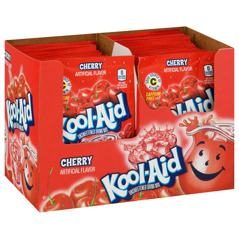 Kraft Kool Aid Cherry Beverage, Unsweetened, 0.13 Ounce -- 192 per case.