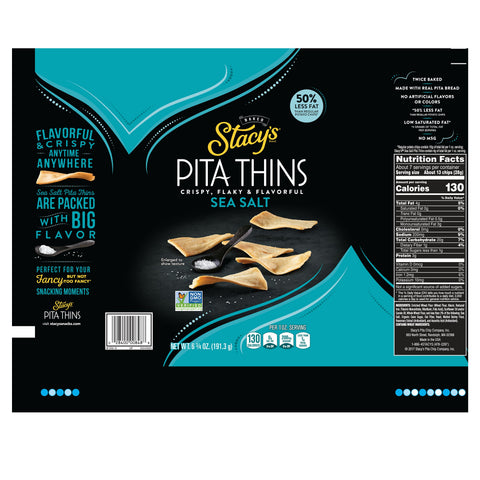 Stacys Snacks Simply Naked Pita Crisps, 6.75 Ounce -- 8 per case.