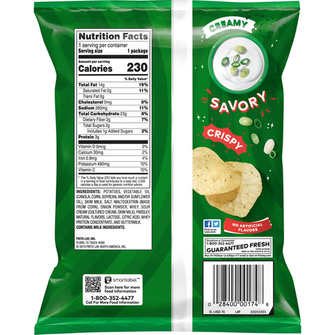 Lay's® CHIP POTATO SOUR CREAM & ONION LARGE SINGLE SERVE