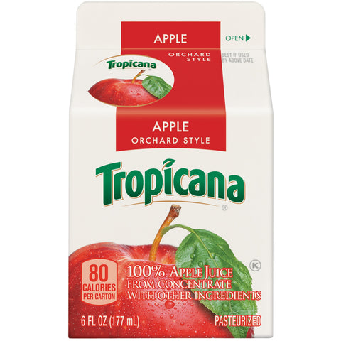 Tropicana JUICE APPLE SINGLE SERVE CARTON