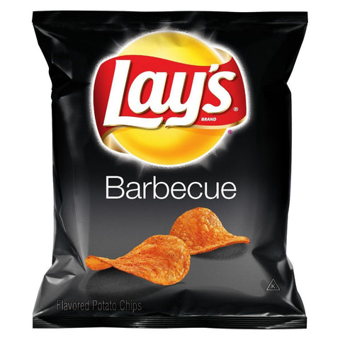 Lays BBQ Potato Chips Single Serve, 1 Ounce -- 104 per case.